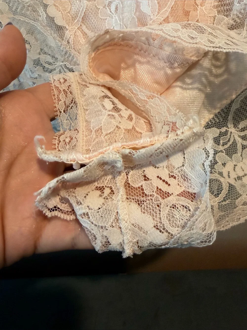 1970s Vintage Lace Pink Bodysuit